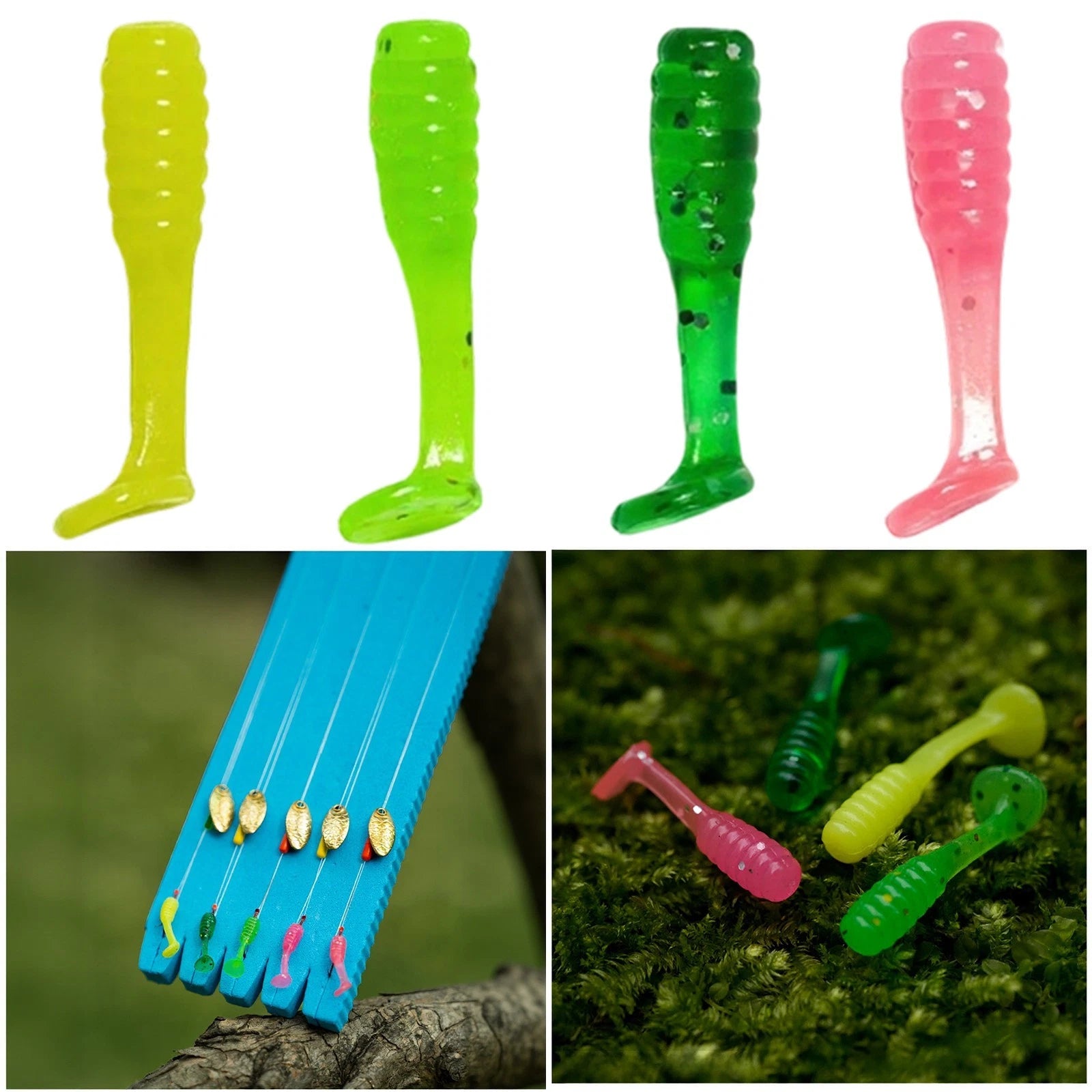 50X T-Tail Wobblers Soft TPE Lures with Scented Attractant