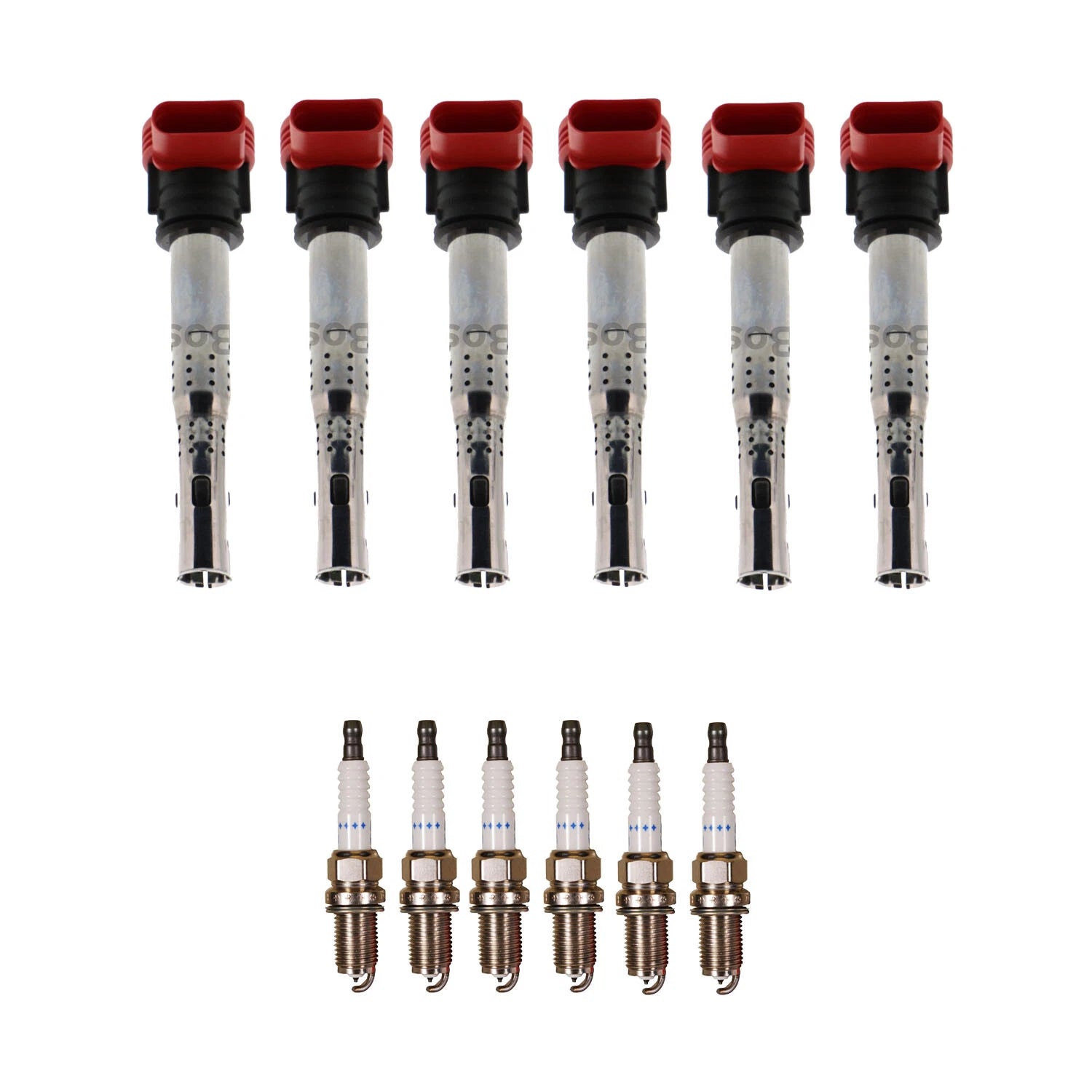 Set of 6 Ignition Coils & Spark Plugs for Audi S5 3.0 V6 (2008–2012)
