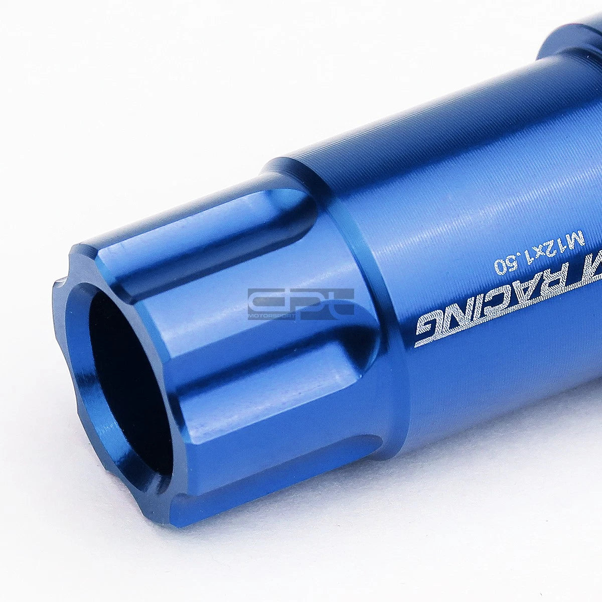 20 PCS Open End M12x1.5 50mm Tall Blue Aluminum Lug Nuts + Lock Key