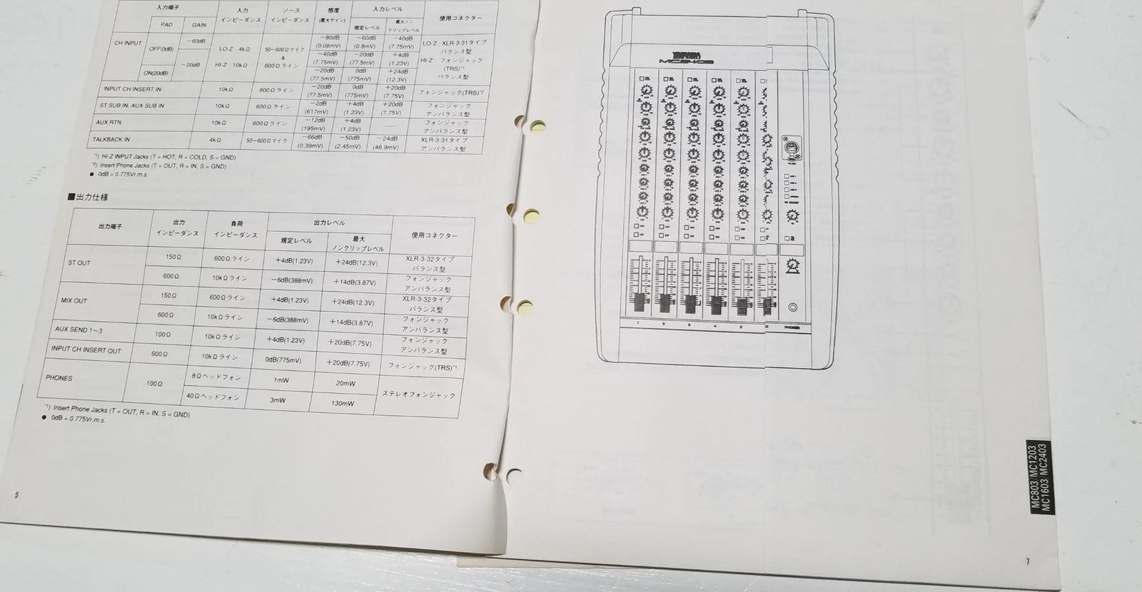 Service Manual for Yamaha MC803 MC1203 MC1603 MC2403 (Vintage)