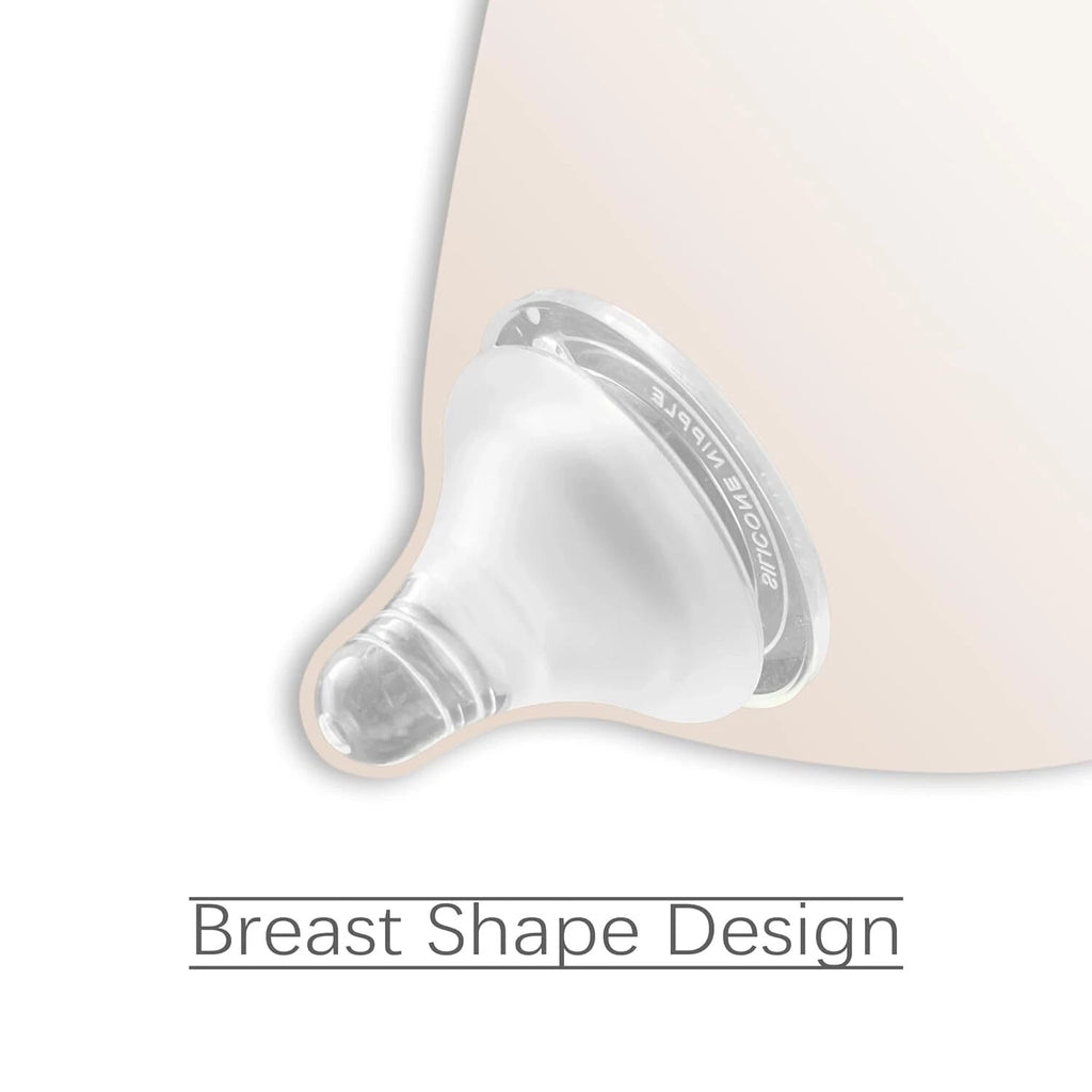 2 Albo Anti Colic Silicone Nipples for Baby Bottles (Level 1, Narrow)