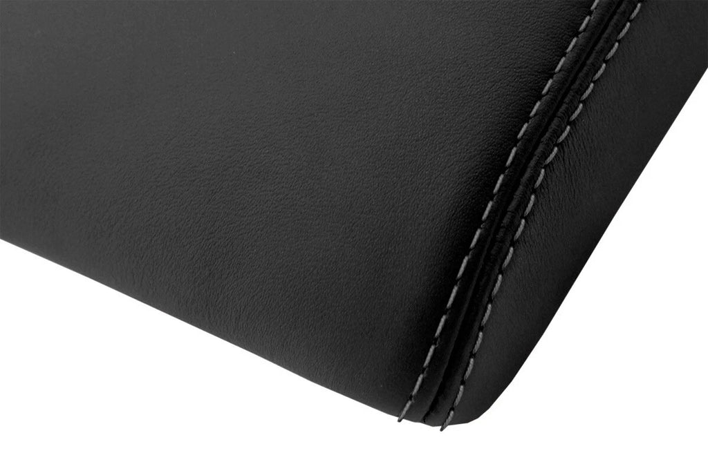 Leather Console Lid Armrest Cover for Chevrolet Malibu (2008–2012) Gray Stitch