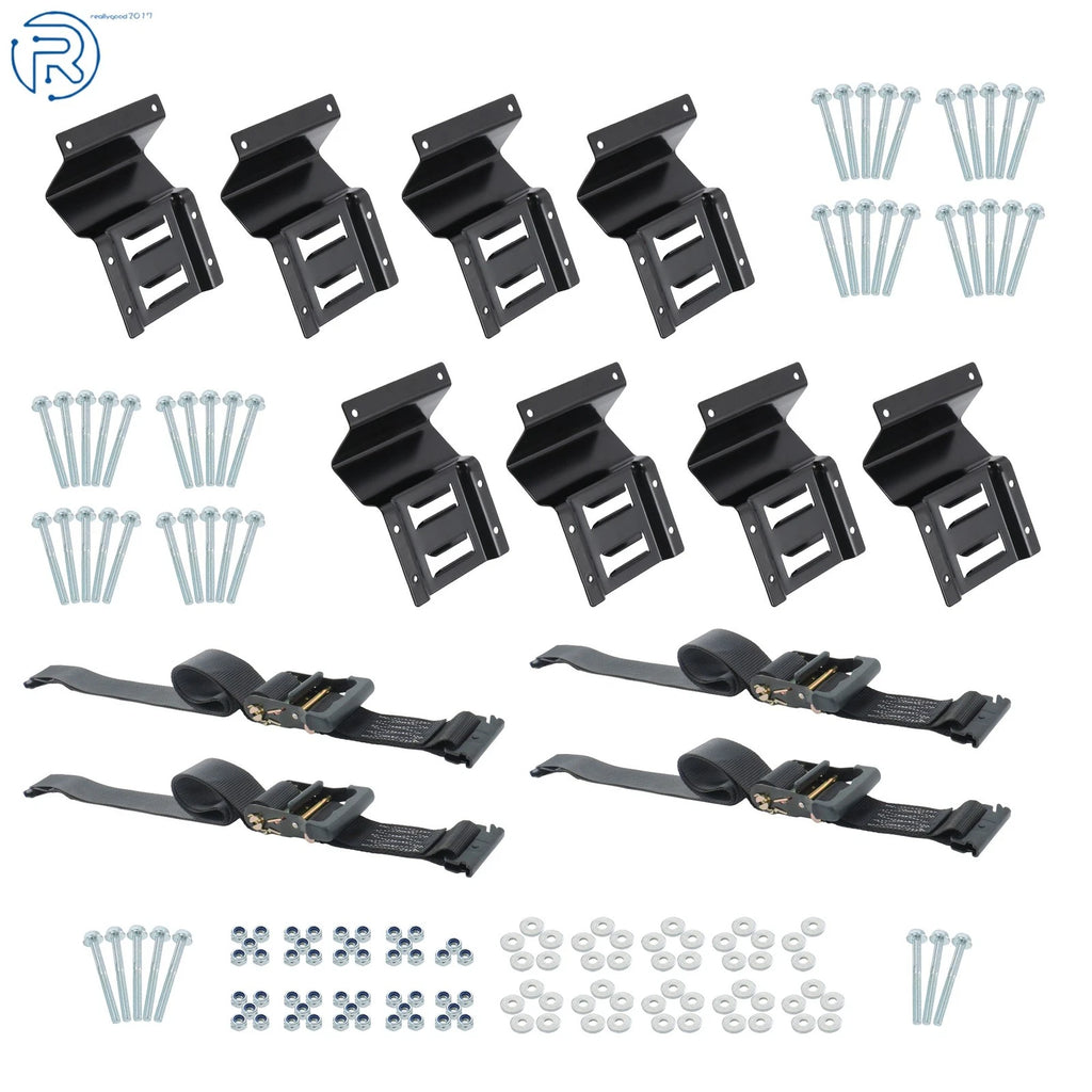 2 Pack E Track System for Trucks Vans (9' Ratchet Strap)