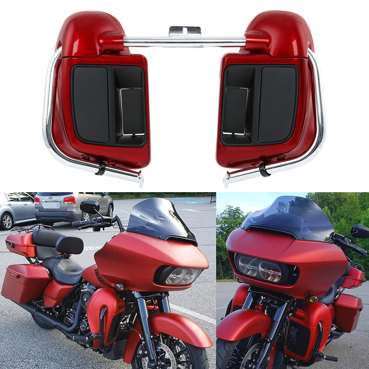 Lower Vented Leg Fairings for Harley Touring Electra Street Road Glide (2014–2024)