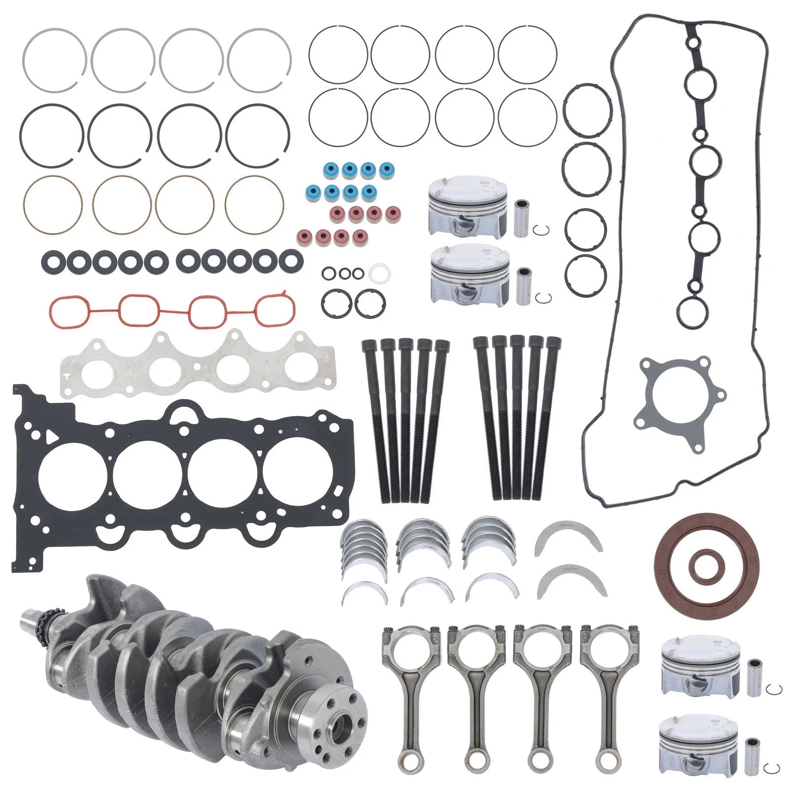 Engine Overhaul Piston Gasket Kit w/Crankshaft & Rods for Hyundai Tucson (2016–2018)