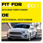 Chrome Front Bumper Fog Light Lamp Strip Trim Pair for Ford Fusion (2019–2020)