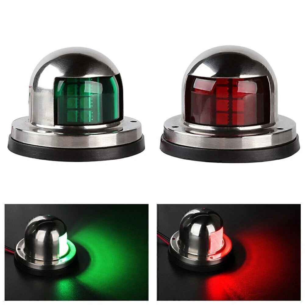 2 Pairs LED Bow Navigation Lights for Marine Boat Yacht Pontoon (12V)