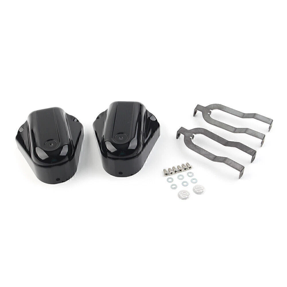 2X Rear Axle Cover Swingarm Caps for Harley Softail (2008–2017) Black GZ