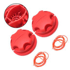 2X Bump Head Knob for Toro Trimmer (51954-51998) Red ABS with Extra Line