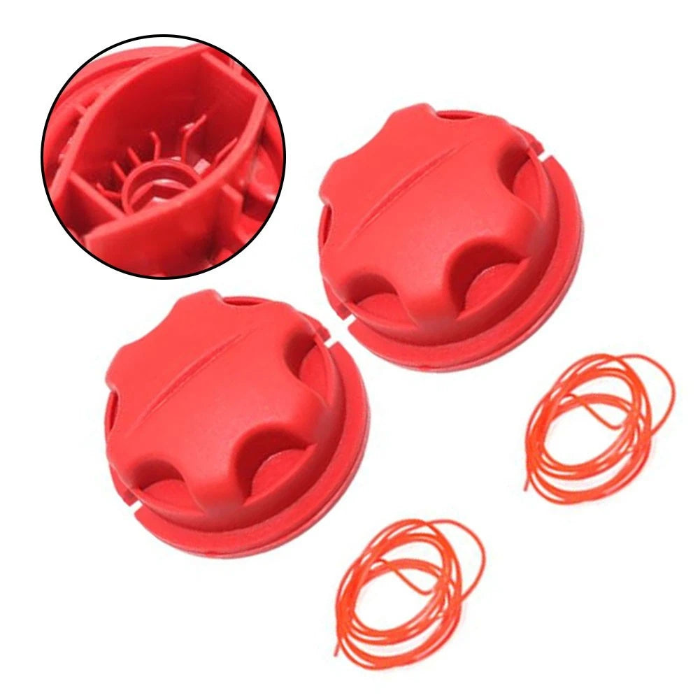 2X Bump Head Knob for Toro Trimmer (51954-51998) Red ABS with Extra Line