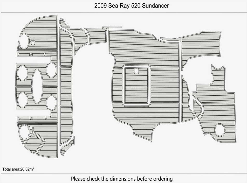 EVA Pads for Sea Ray 520 Sundancer (2009) - Swim Platform Cockpit Mat