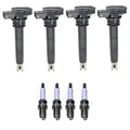 Set of 4 Ignition Coils & Spark Plugs for Audi A4, VW Jetta 2.0
