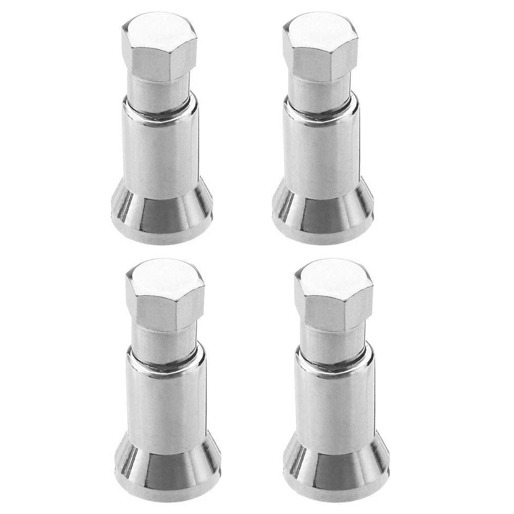 Set of 4 TR413 Chrome Tire Valve Stem Caps for Car Truck