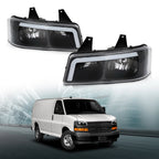 LED Tube Headlights for Chevrolet Express GMC Savana (2003–2023)