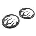 Black Flame Speaker Grill Accent Trim Cover for Harley Electra Glide (2009-2023)