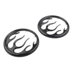 Black Flame Speaker Grill Accent Trim Cover for Harley Electra Glide (2009-2023)