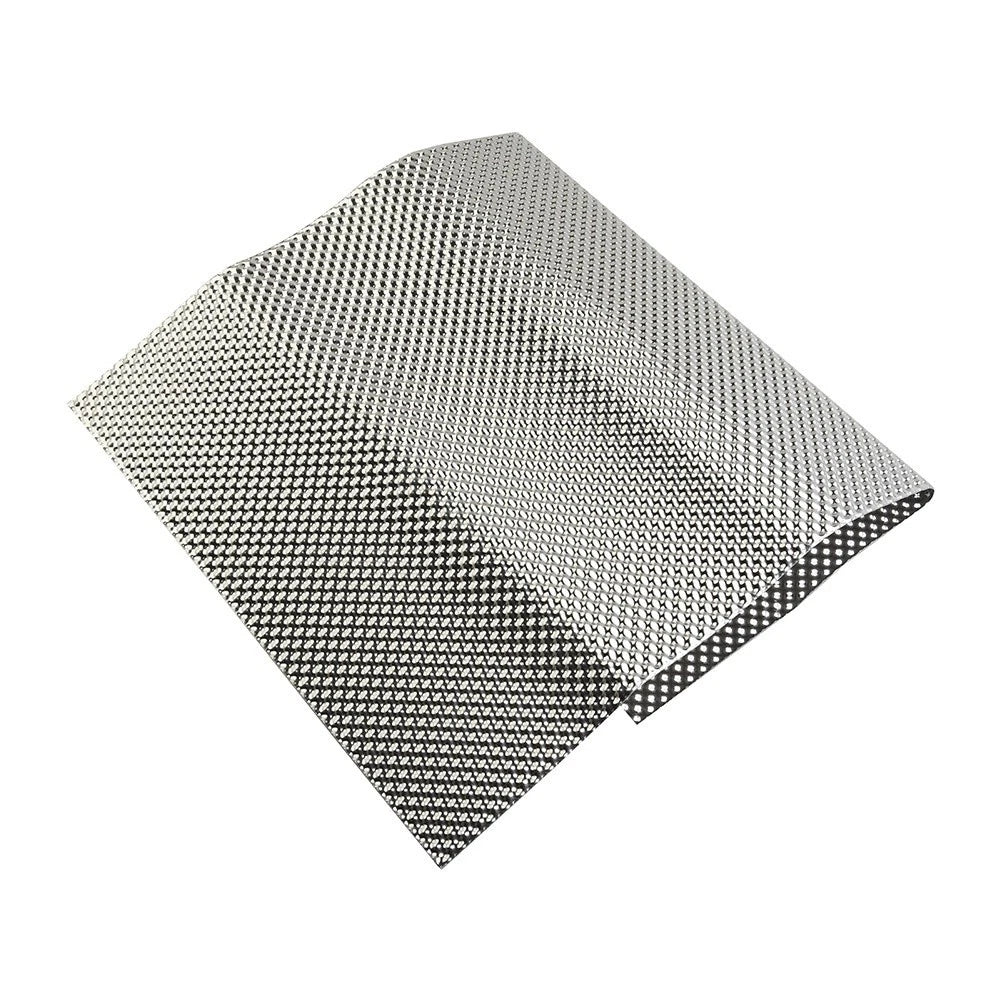 Lightweight Embossed Aluminum Heat Shield for Exhausts and Motors (400x330 mm)