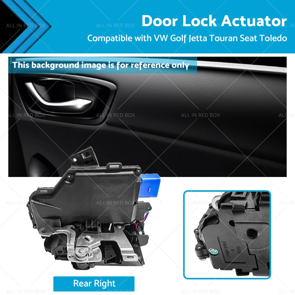 Rear Right Door Lock Actuator for VW Golf MK5 (2003–2009) 7Pin 3D4839016A