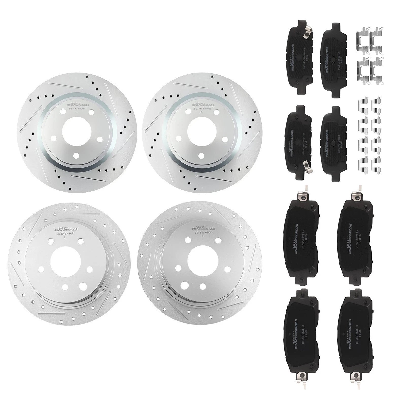 Front Rear Brake Rotors and Ceramic Pads Kit for Nissan Altima (2013–2023)