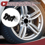 1 Set M14x1.25 Anti-Theft Wheel Lock Lug Nut for BMW