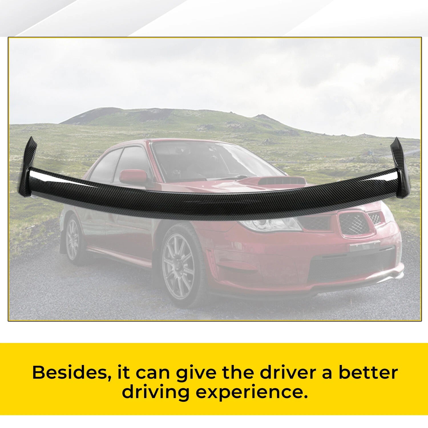Carbon Fiber Rear Window Roof Spoiler for Subaru Impreza WRX STI (2002–2007)