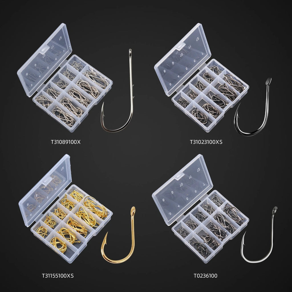 100pcs Isome Long Shank Barbed Fishing Hooks for Freshwater Use