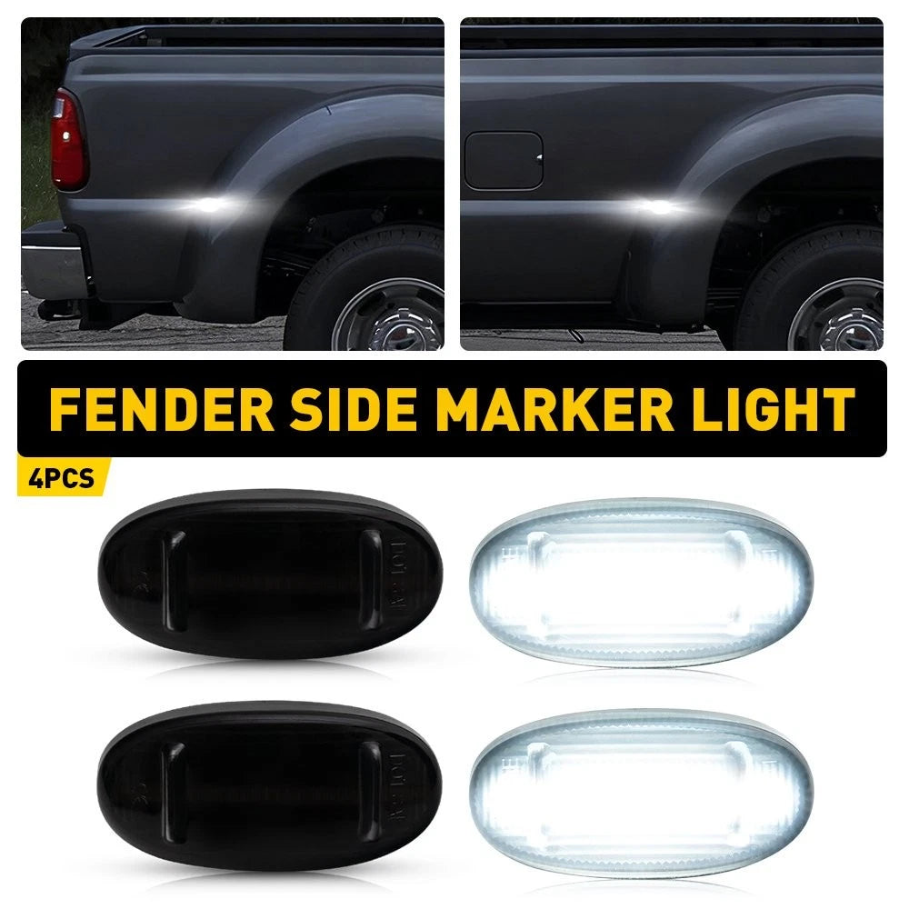 2X Smoke LED Side Marker Lights for Ford Super Duty (2011–2022)