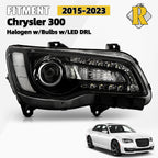 Halogen Headlight LED DRL Projector for Chrysler 300 (2015–2023)