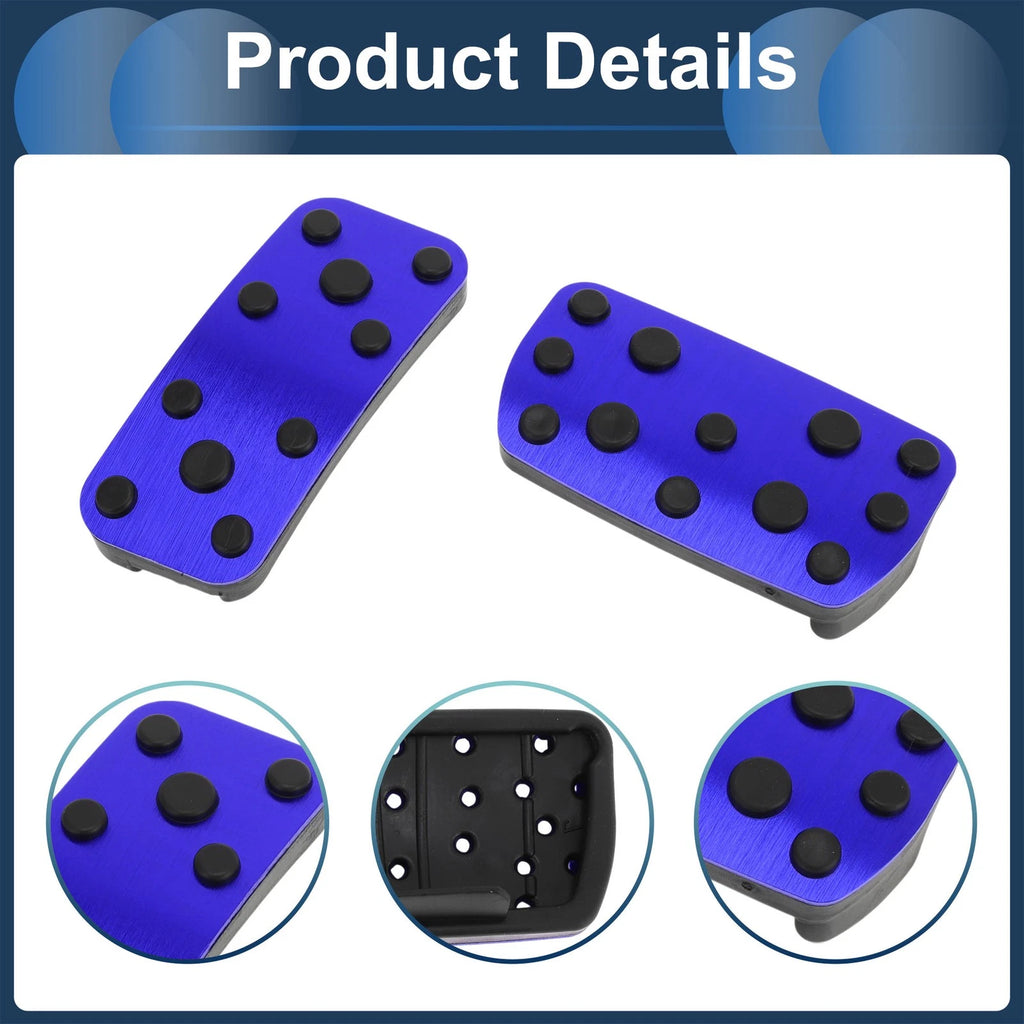 2 Pcs Automatic Foot Accelerator Pedal Covers for Subaru Forester (2006–2018) Blue
