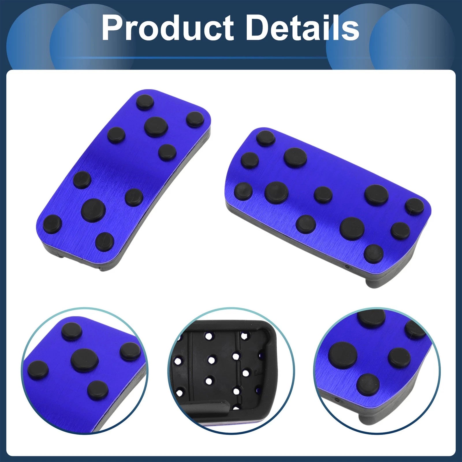 2 Pcs Automatic Foot Accelerator Pedal Covers for Subaru Forester (2006–2018) Blue