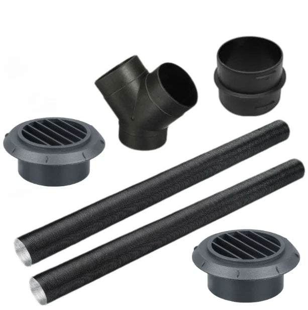 Diesel Heater Ducting Connector Kit 75mm with 3 Vent Outlets for RV Camper Boat