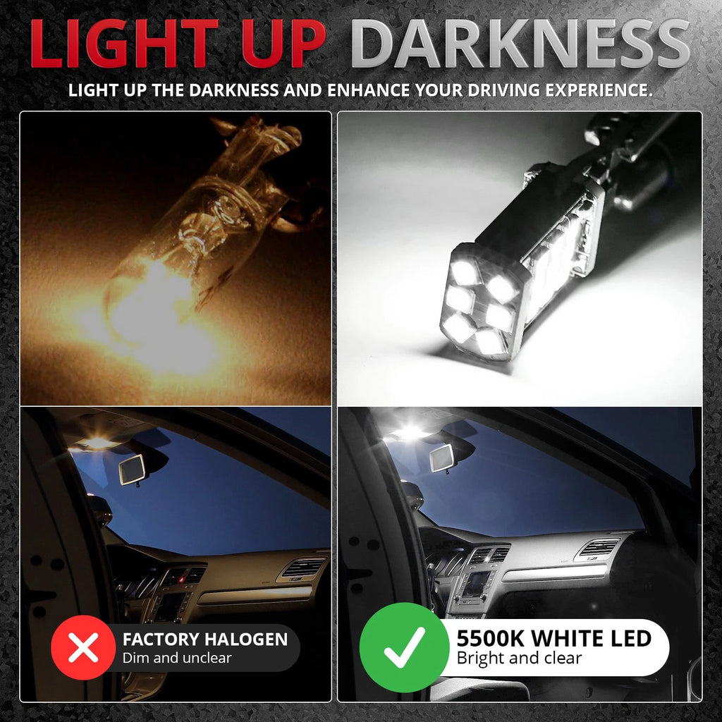 Set of 12 LED Dome Glove Box Lights for Toyota Camry (2007–2011)