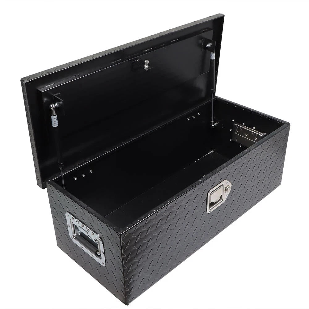 30 Inch Black Aluminum Diamond Plate Tool Box for Truck Trailer