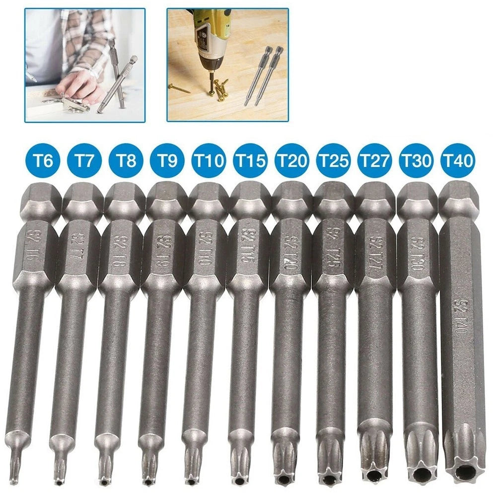 Screwdriver Bit Set of 4 Magnetic Alloy Steel Hand Tools