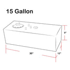 15 Gallon Top-Feed Aluminum Racing Fuel Cell Tank for Universal