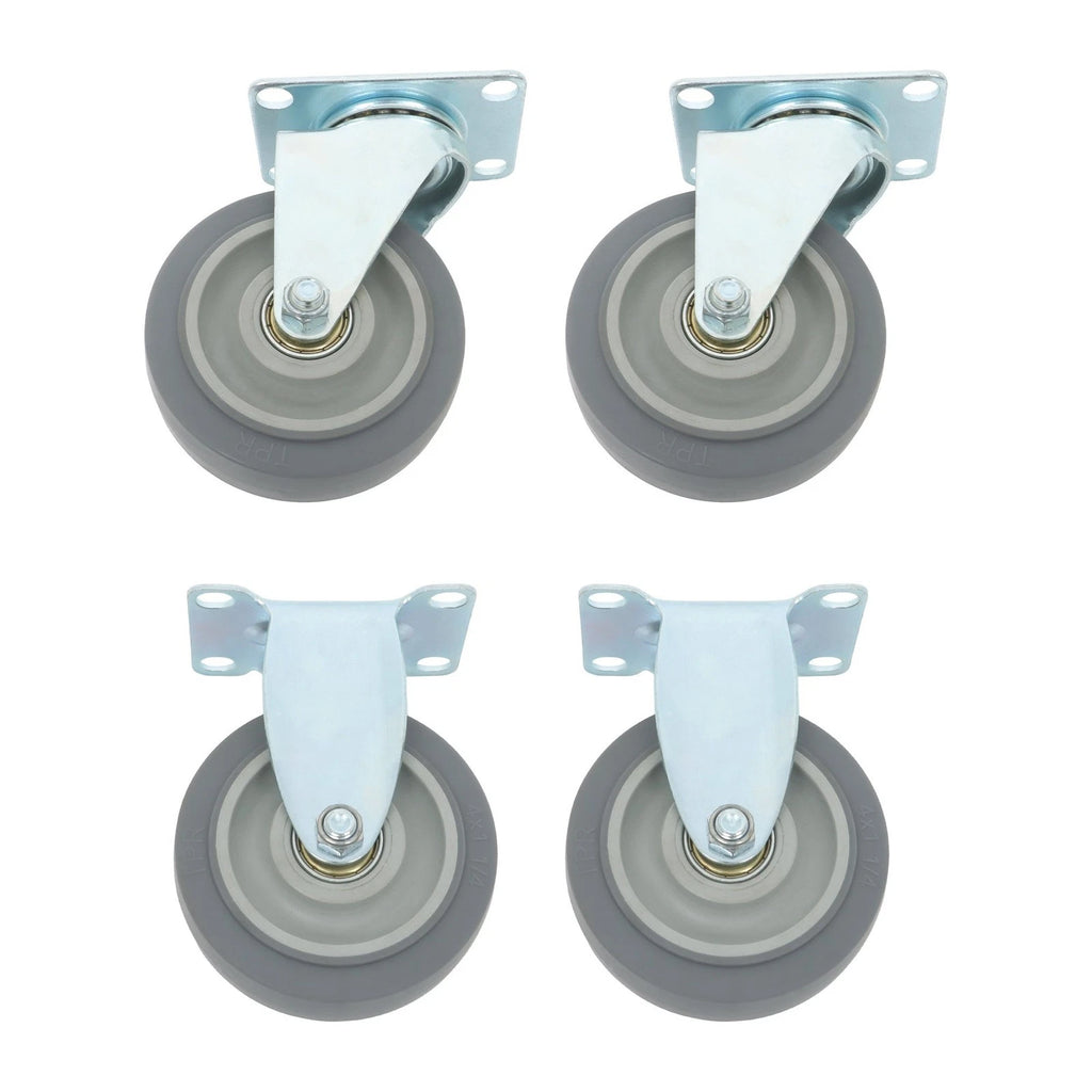 Set of 4 Grey Casters with Belt Brakes