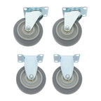 Set of 4 Grey Casters with Belt Brakes