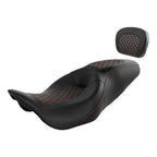 Driver Passenger Seat & Backrest Pad for Harley Touring Road King Glide (2009–2023)