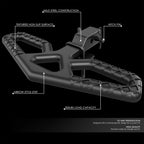 2" Tow Hitch Step for Universal Fit (350 lbs Capacity, Matte Black)
