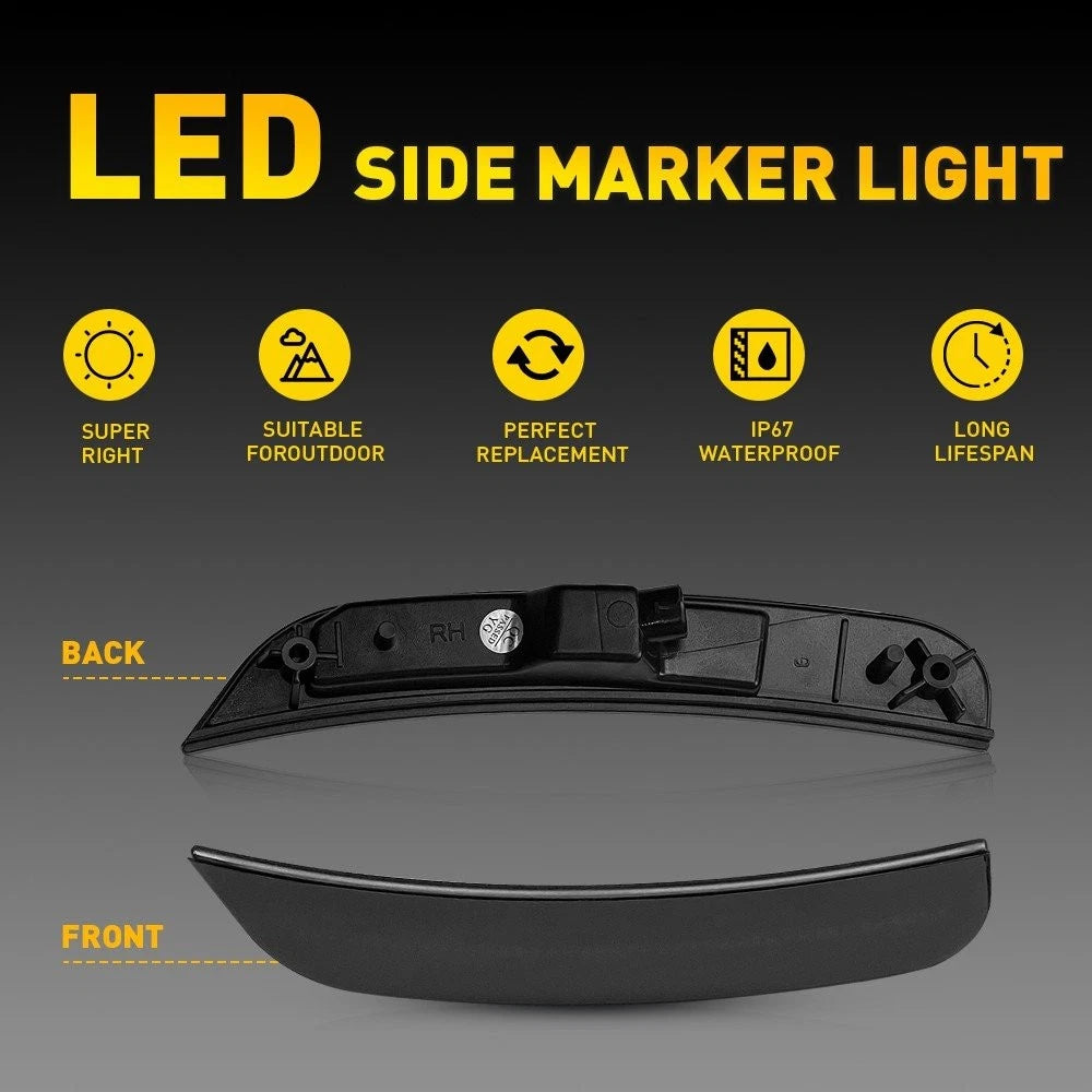 Red LED Side Marker Light for Chrysler 300 (2015–2023) Smoked Lens