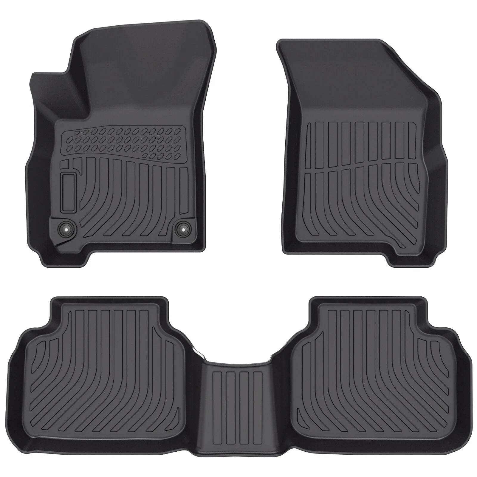 Set of 3 TPE Rubber All Weather Floor Mats for Dodge Journey (2011–2020)