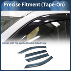 Set of 4 Window Deflectors for Toyota bZ4X (2023–2024) - Black