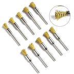 10 Pack Copper Wire Brushes for Rust Dust Removal Polishing Wheels
