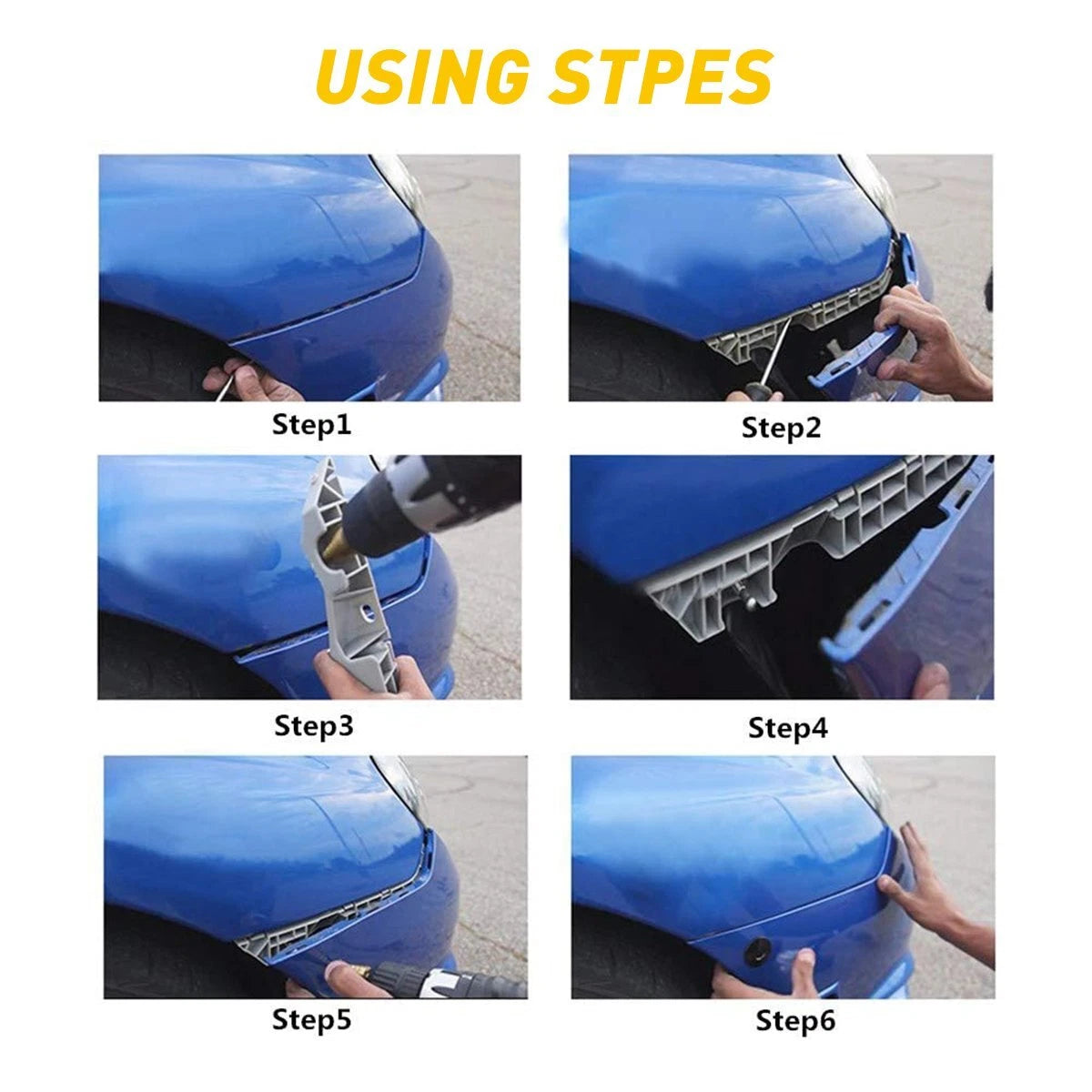 Set of 2 Quick Release Hood Pins for Universal Vehicles