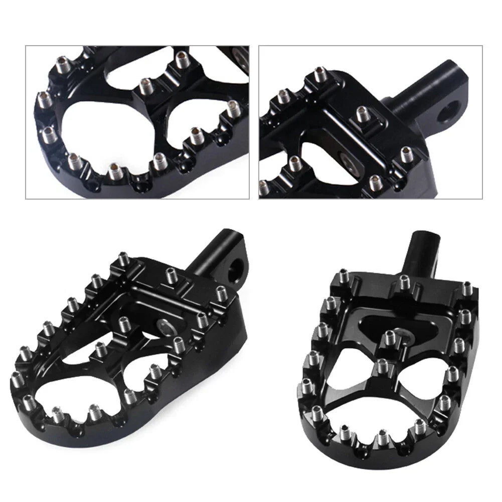 Black CNC Wide MX Style Foot Pegs for Harley Sportster Softail
