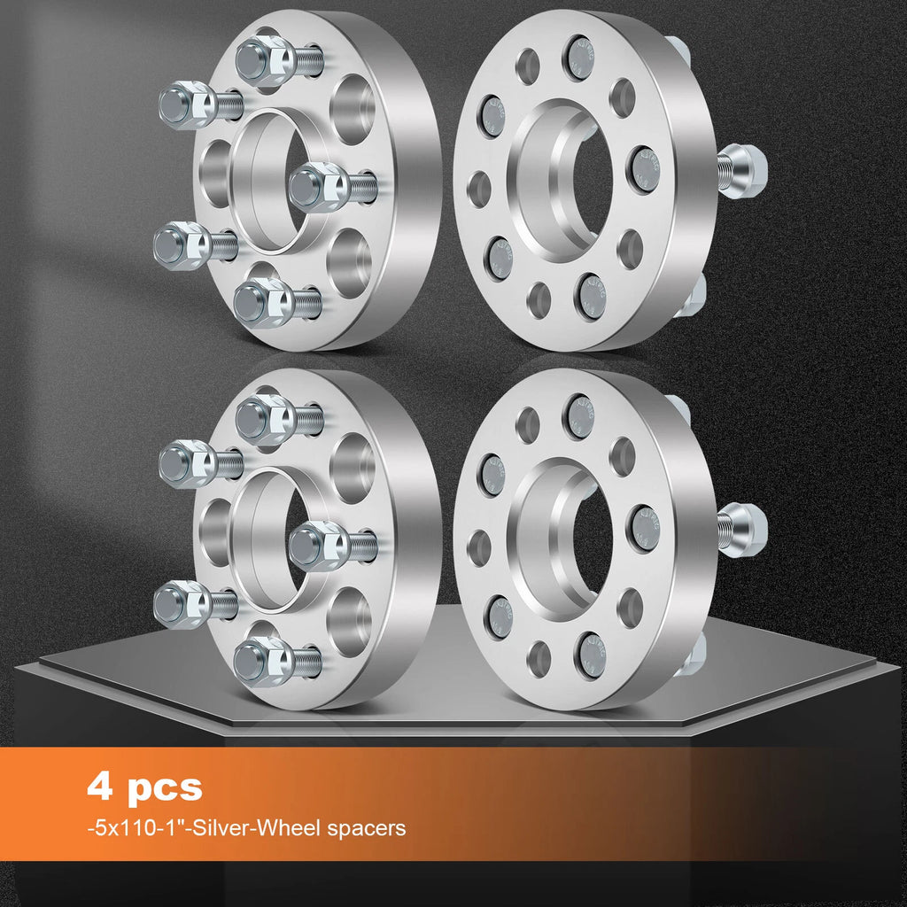 Set of 4 Wheel Spacers 1" 5x110 for Chevy Malibu Cobalt Saturn Ion Pontiac G6