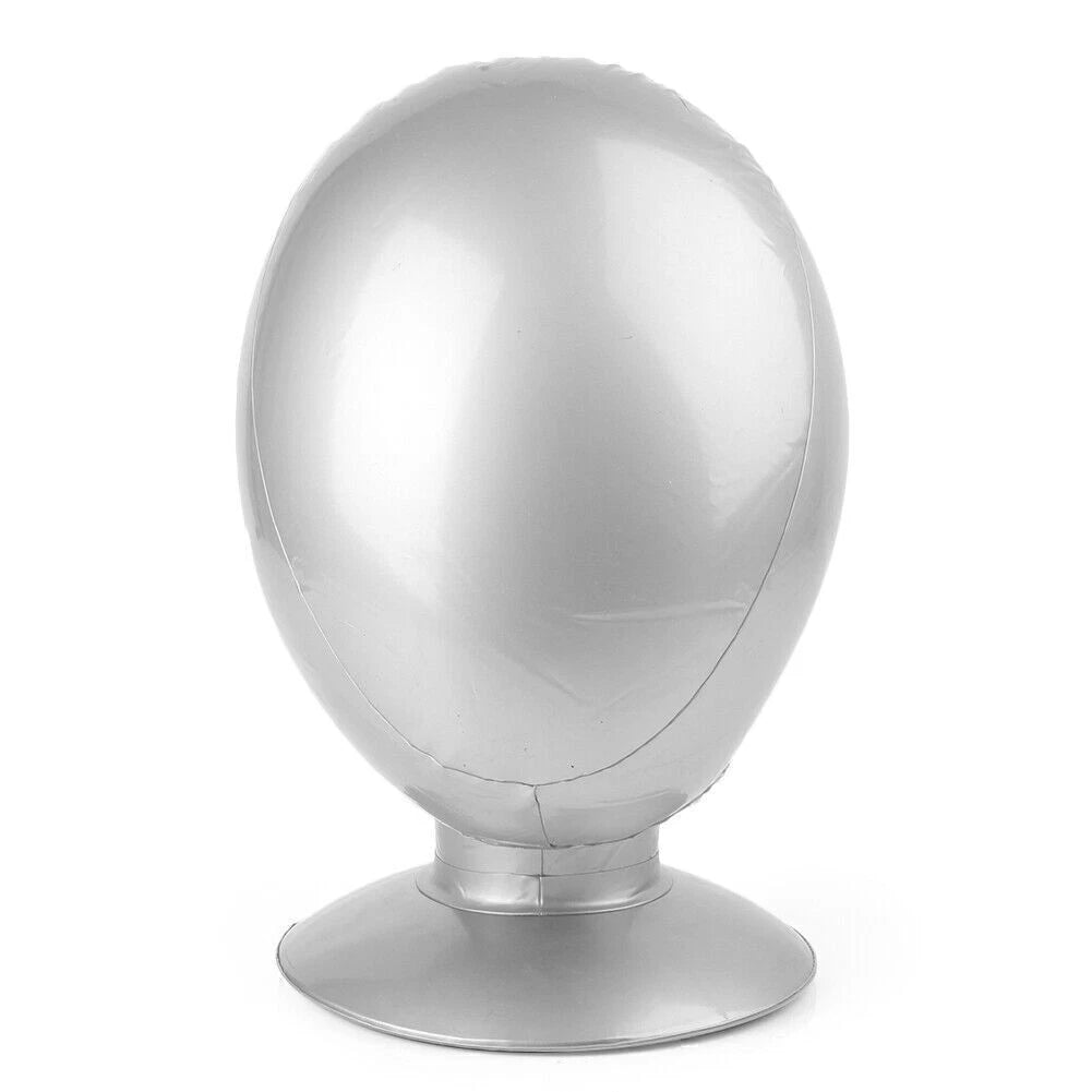 Inflatable Mannequin Head for Hats - Round Silver Torso (1pc)