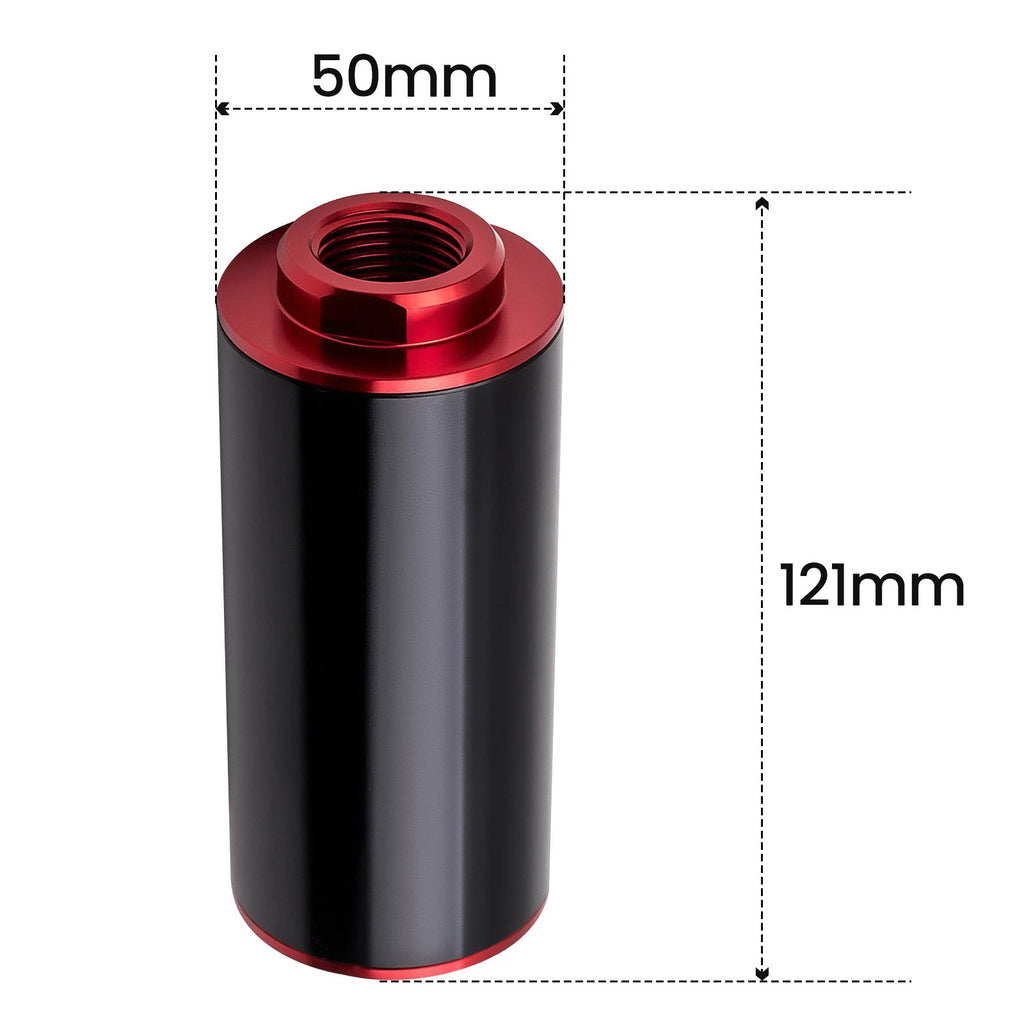Set of 4 AN6 AN8 AN10 High Flow Fuel Filter 100 Micron Cleanable Black&Red
