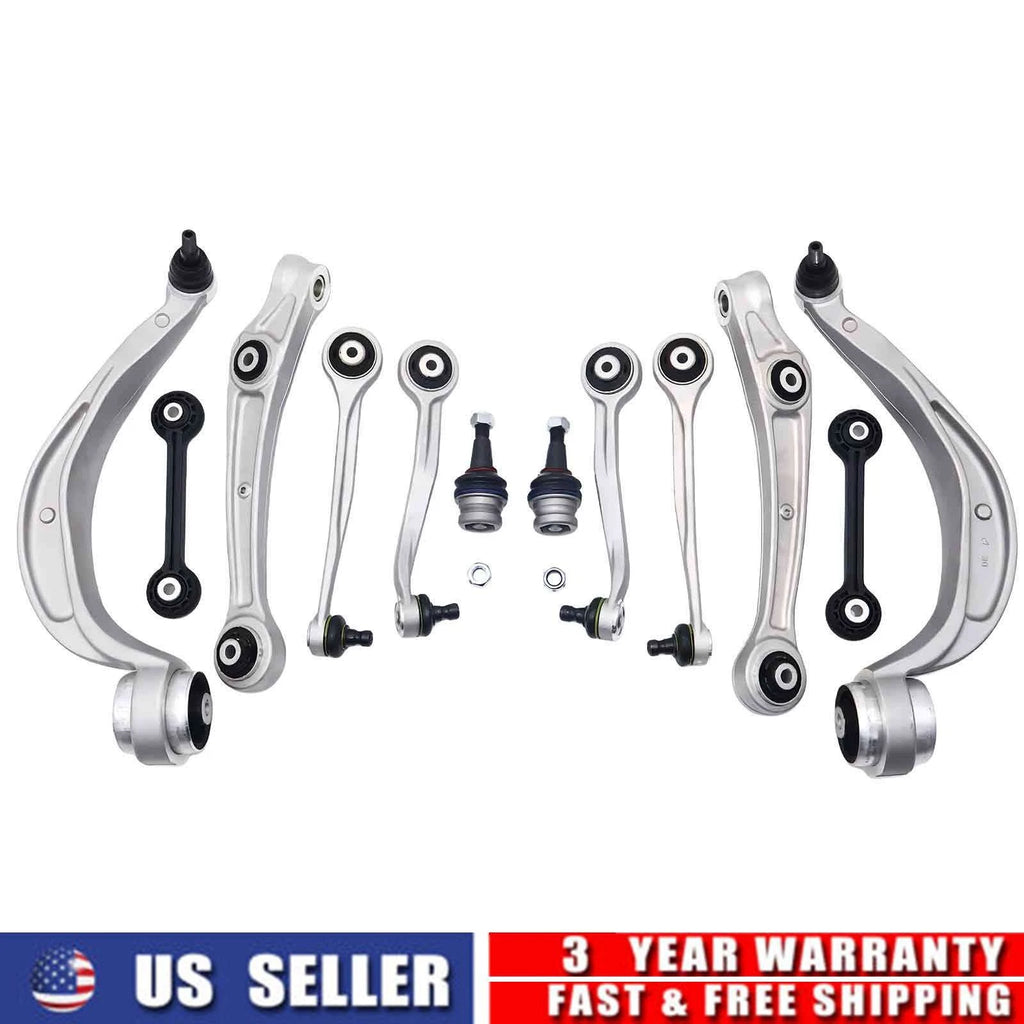 Set of 4 Front Suspension Wishbone Arms Links Ball Joints for Audi A7 S7 A6 S6 (2012–2018)