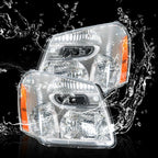 Replacement Headlights for Chevy Equinox (2005-2009) Chrome Halogen Clear